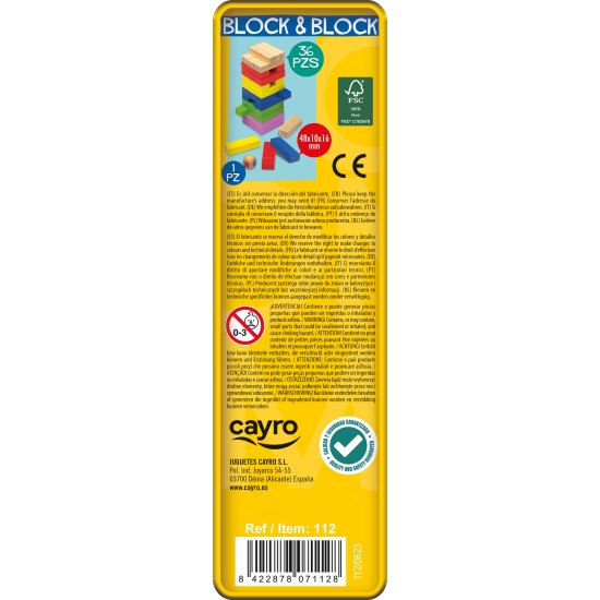 WOODEN BLOCK & BLOCK IN METAL BOX / TRAVEL EDITION