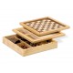 INLAID CHESS - CHECKERS - BACKGAMMON SET