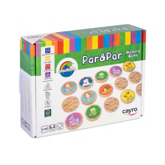 PAR & PAR - WOODEN MEMORY GAME 