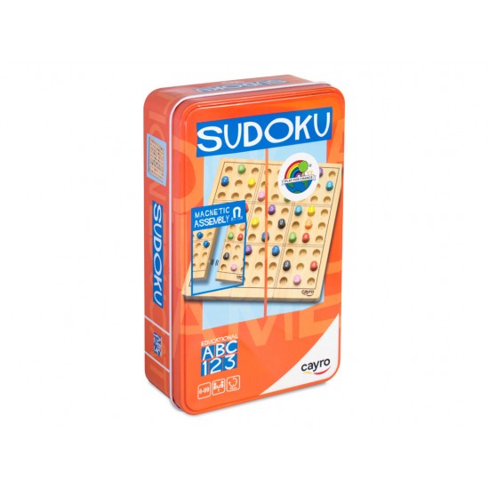 WOODEN SUDOKU IN METAL BOX / TRAVEL EDITION