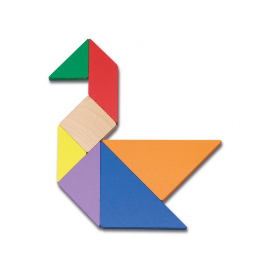 WOODEN TANGRAM WITH METAL BOX / TRAVEL EDITION