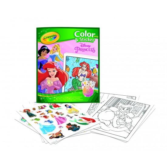 COLOR & STICKER PAD - DISNEY PRINCESS