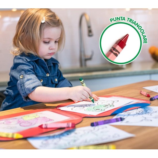 MINI KIDS 16 WASHABLE TRIPOD GRIP CRAYONS