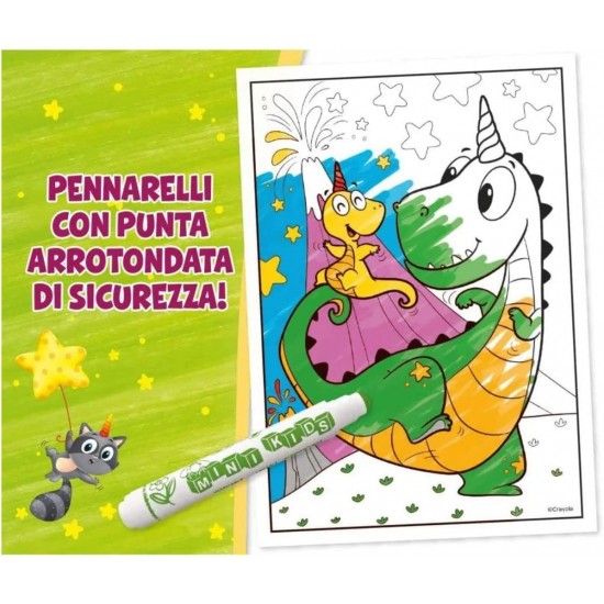 MINIKIDS MAXI COLORING PAGES AND MARKERS, UNI-CREATURES