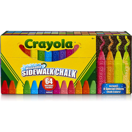 64 WASHABLE SIDEWALK CHALKS