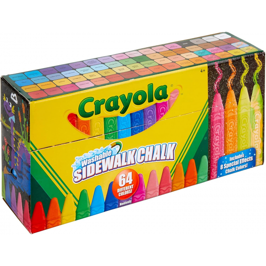 64 WASHABLE SIDEWALK CHALKS
