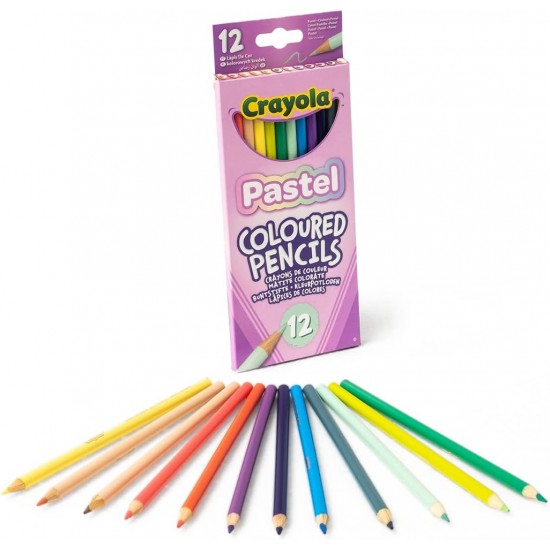 12 COLOURED PENCILS - PASTEL EDITION