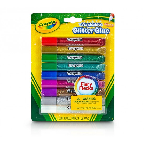 9 WASHABLE GLITTER GLUE