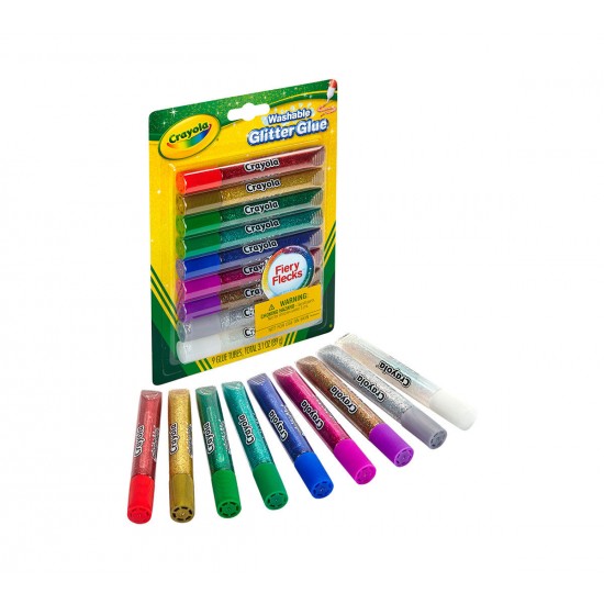 9 WASHABLE GLITTER GLUE