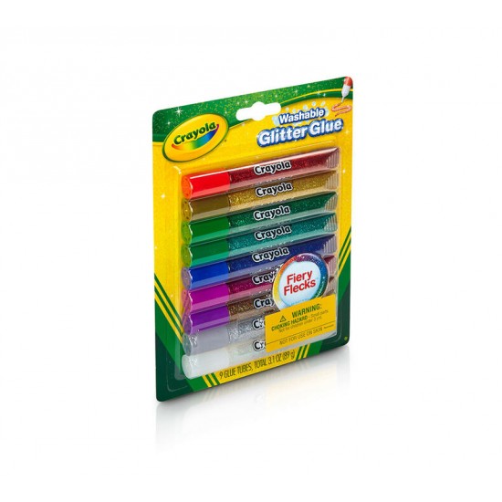 9 WASHABLE GLITTER GLUE