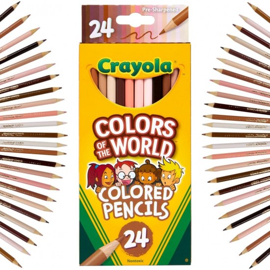 COLOUR OF THE WORLD - 24 SKIN TONE COLOURED PENCILS