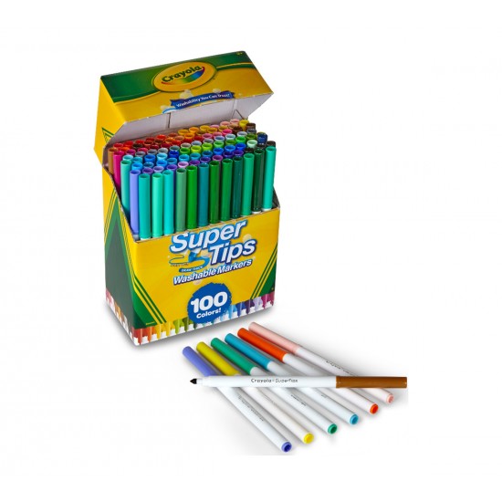 100 SUPERTIPS WASHABLE MARKERS