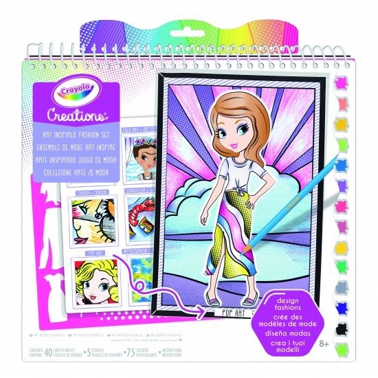 CRAYOLA CREATIONS ART HISTORY FASHION SKETCH PORTFOLIO