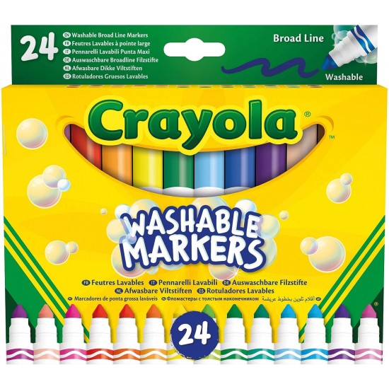 24 WASHABLE MARKERS - BROADLINE