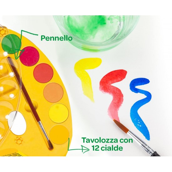 12 WATERCOLOUR PAINT PALETTE