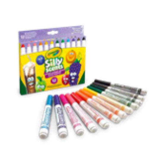 12 WASHABLE SCENTED BROADLINE MARKERS