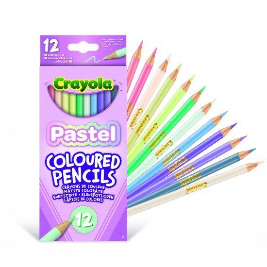 12 COLOURED PENCILS - PASTEL EDITION