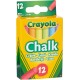 12 ANTI-DUST COLOURED CHALKS
