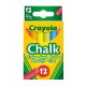 12 ANTI-DUST COLOURED CHALKS