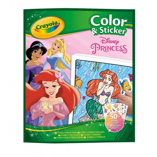 COLOR & STICKER PAD - DISNEY PRINCESS