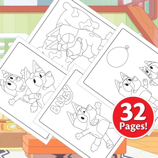 COLOR & STICKER PAD, BLUEY