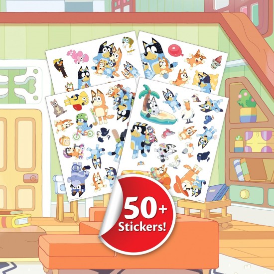 COLOR & STICKER PAD, BLUEY