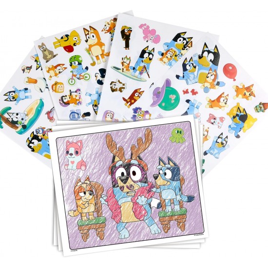 COLOR & STICKER PAD, BLUEY