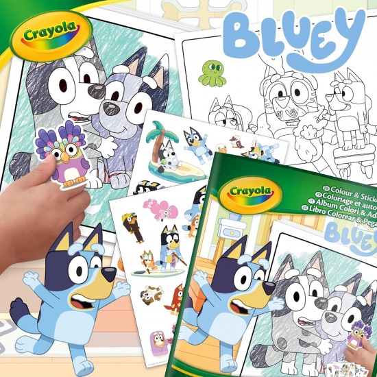 COLOR & STICKER PAD, BLUEY