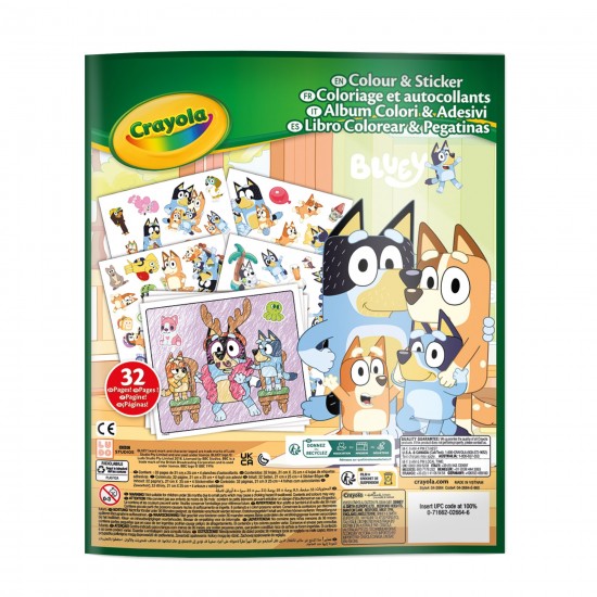 COLOR & STICKER PAD, BLUEY