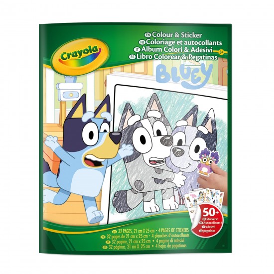 COLOR & STICKER PAD, BLUEY