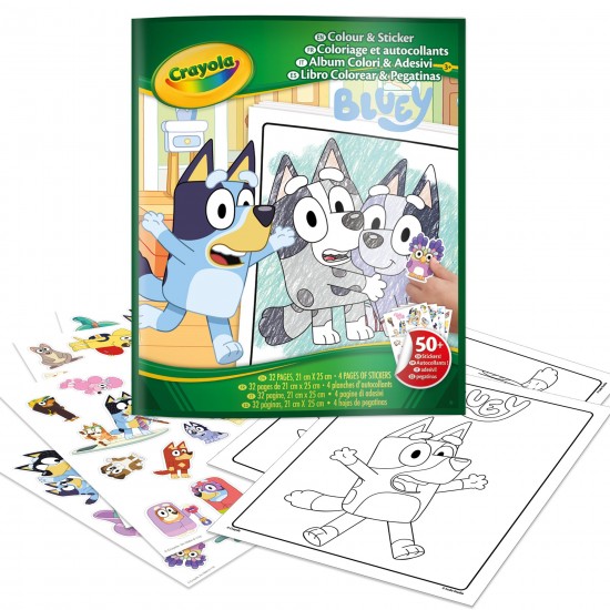 COLOR & STICKER PAD, BLUEY