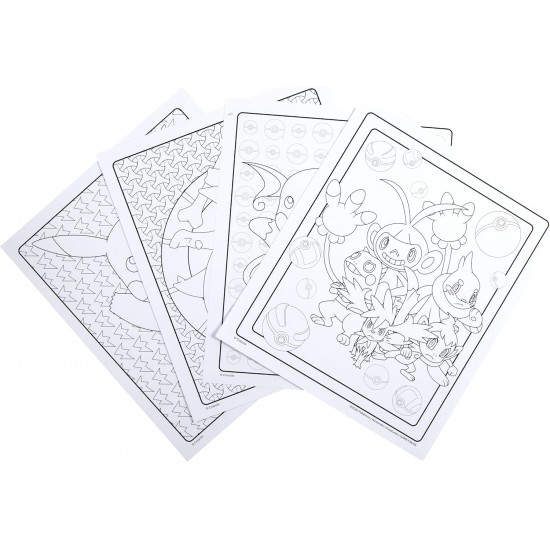COLOR & STICKER PAD, POKEMON 