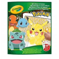 COLOR & STICKER PAD, POKEMON 