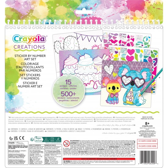 CRAYOLA CREATIONS STICKER BY NUMBER ART SET 