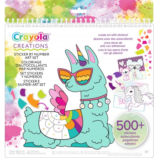 CRAYOLA CREATIONS STICKER BY NUMBER ART SET 