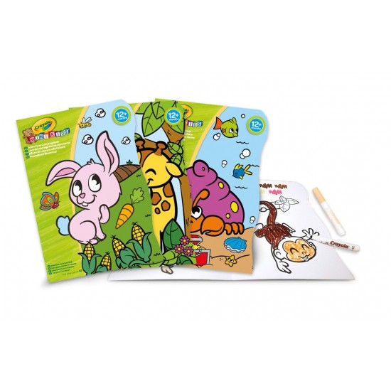 MINI KIDS COLOURING BOOK, SEA - FARM - JUNGLE