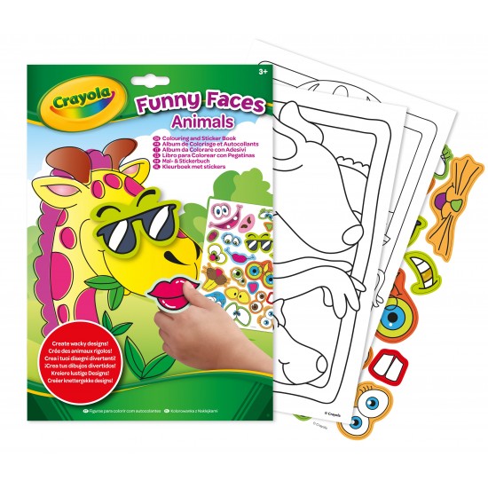 COLOR & STICKER, FUNNY FACES PEOPLE / FUNNY FACES ANIMALS 
