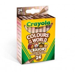 COLOURS OF THE WORLD -  24 SKIN TONE CRAYONS
