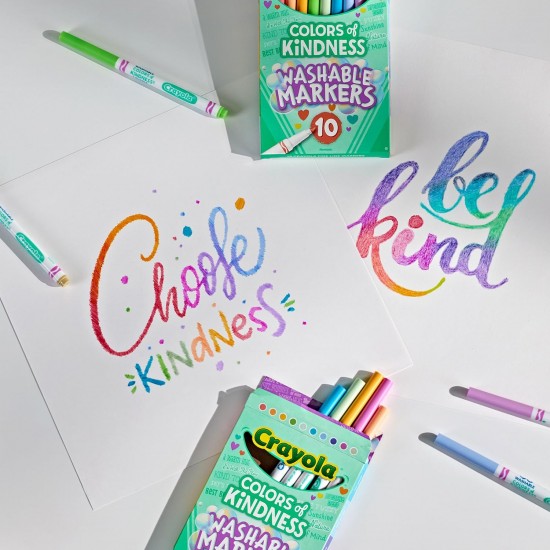 COLOURS OF KINDNESS - 10 WASHABLE FINELINE MARKERS
