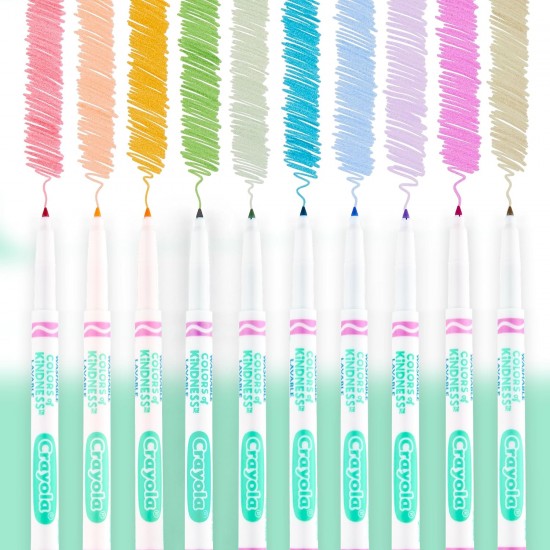 COLOURS OF KINDNESS - 10 WASHABLE FINELINE MARKERS