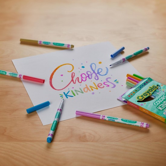 COLOURS OF KINDNESS - 10 WASHABLE FINELINE MARKERS