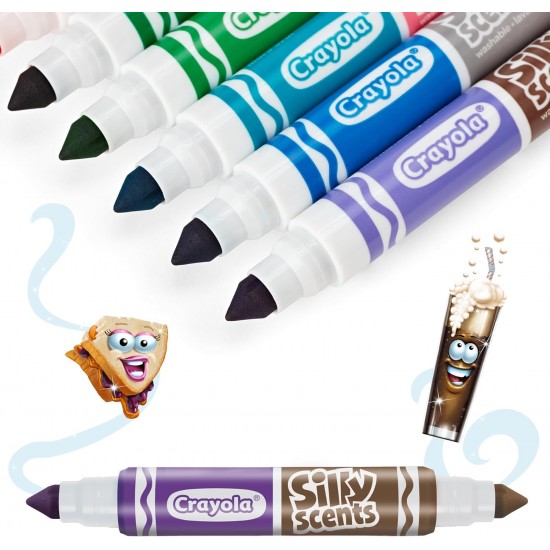 SILLY SCENTS - 10 BROAD LINE DUAL-ENDED WASHABLE MARKERS