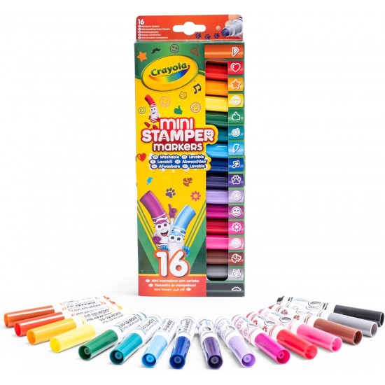 16 MINI WASHABLE STAMPER MARKERS