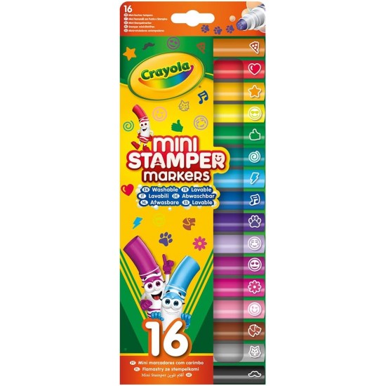 16 MINI WASHABLE STAMPER MARKERS