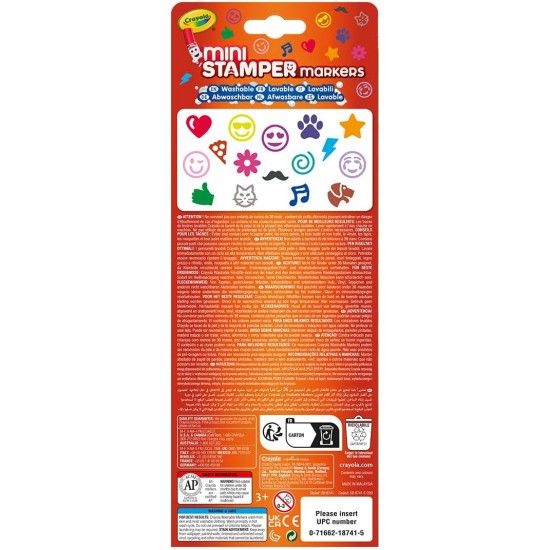 16 MINI WASHABLE STAMPER MARKERS