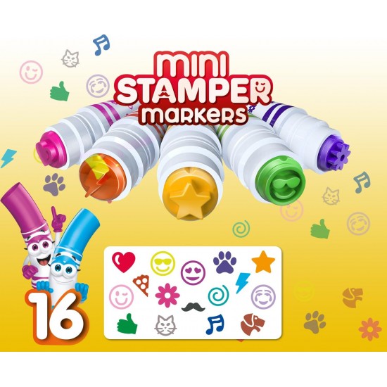 16 MINI WASHABLE STAMPER MARKERS