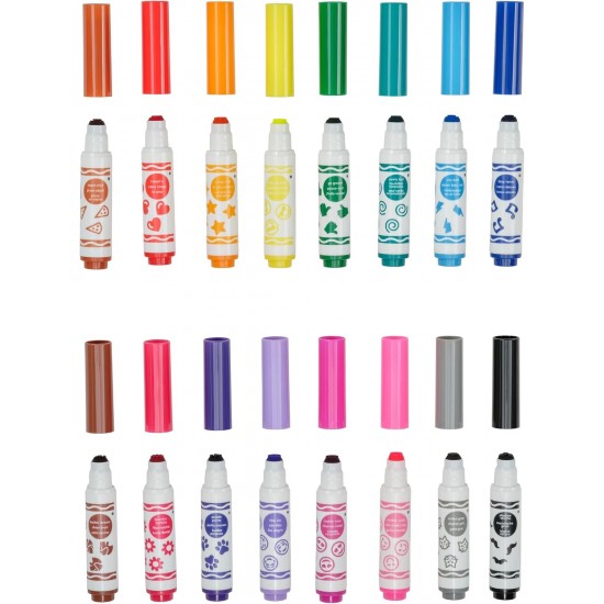 16 MINI WASHABLE STAMPER MARKERS