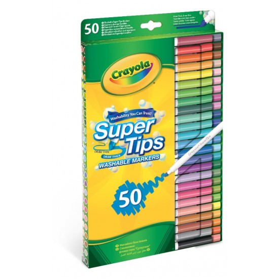 50 SUPERTIPS WASHABLE MARKERS