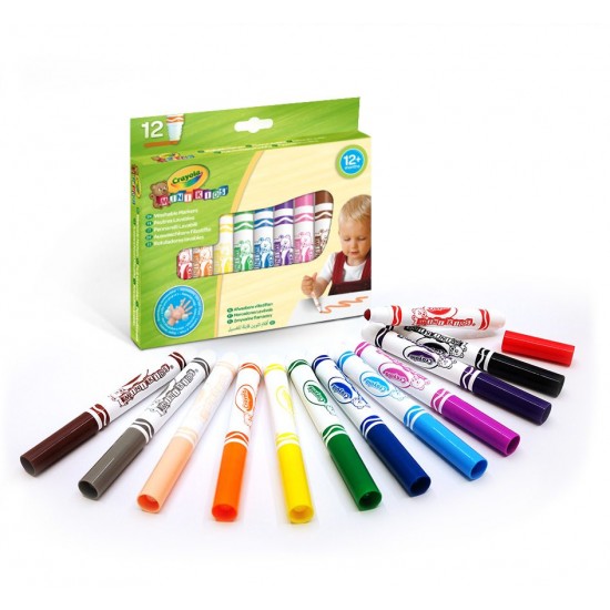12 MINI KIDS FIRST MARKERS - WASHABLE