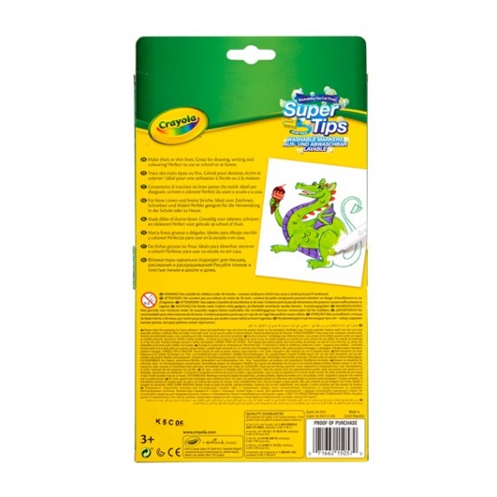 24 SUPERTIPS WASHABLE MARKERS 